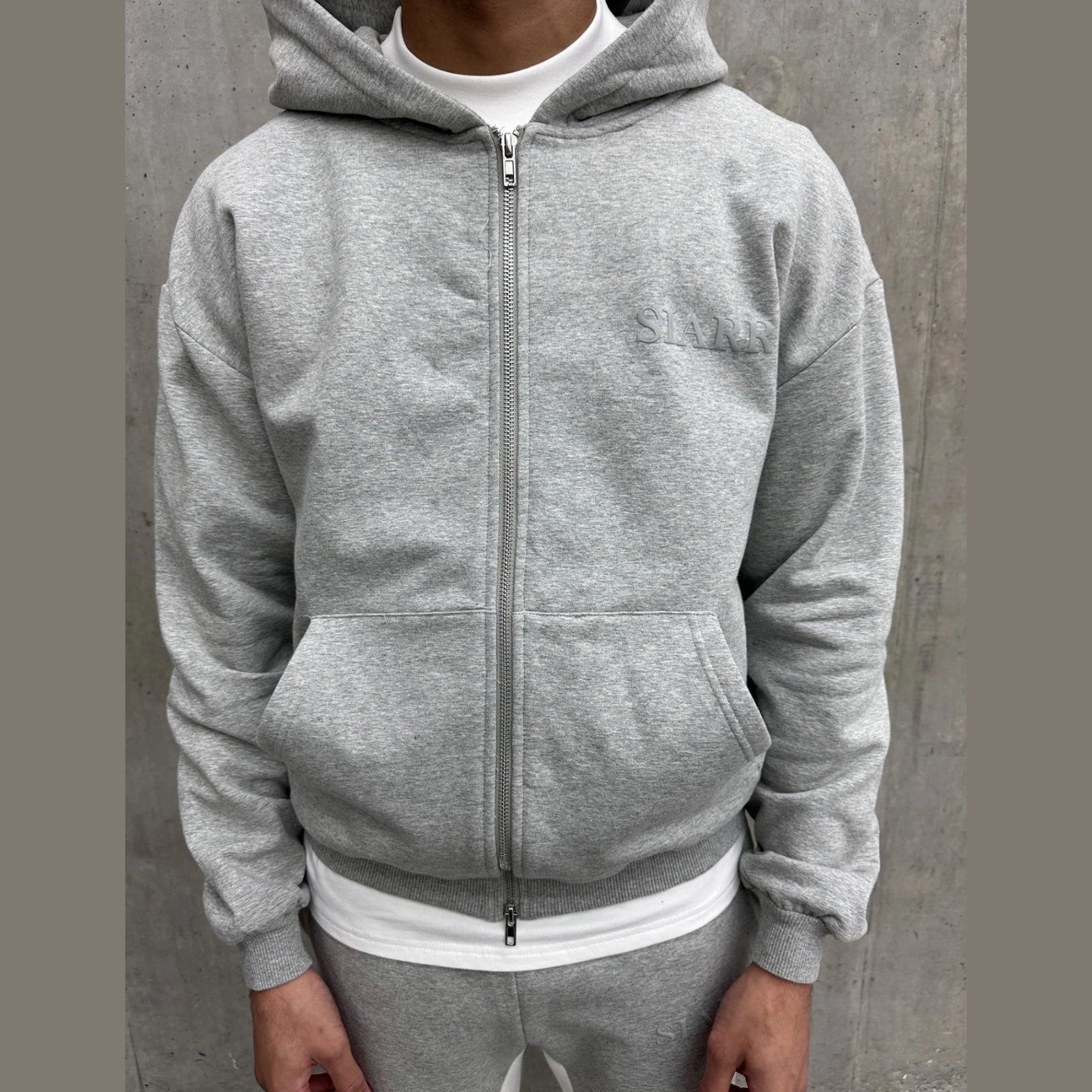Siarr Zip Hoodie ‘Light Grey’