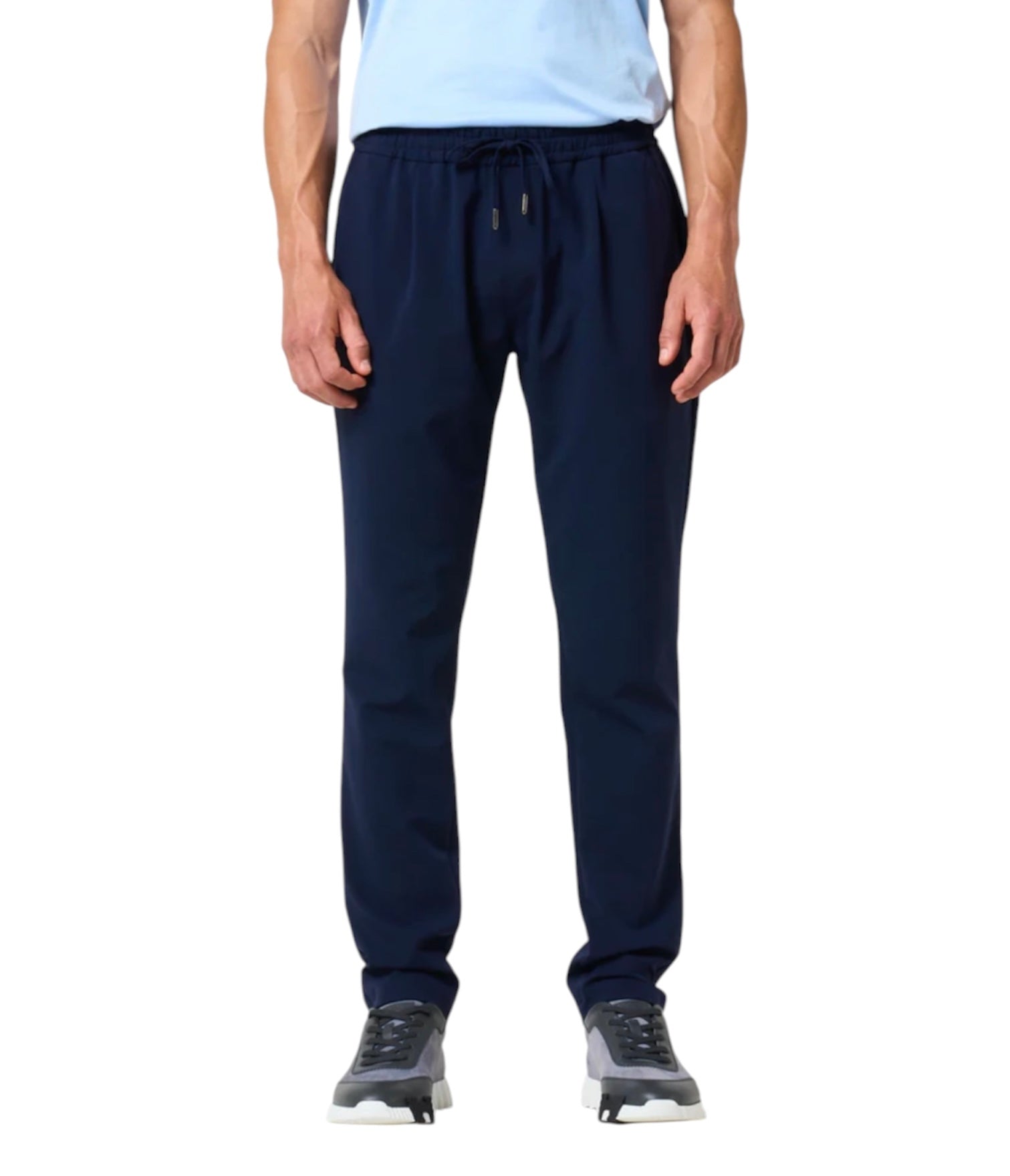 Loiano Slim Fit Tech Trousers Navy