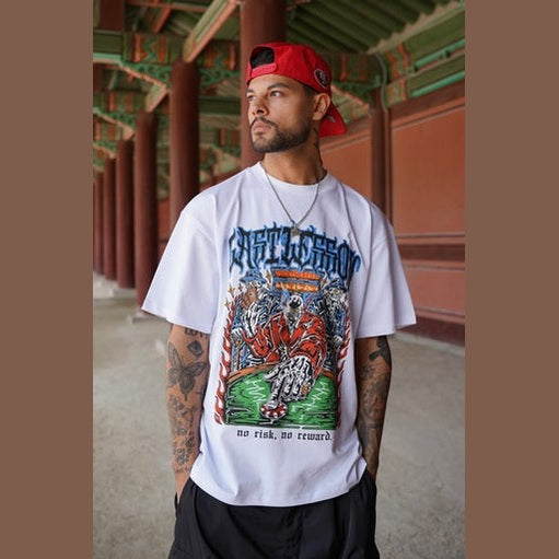 Last Lesson Poker T Shirt White