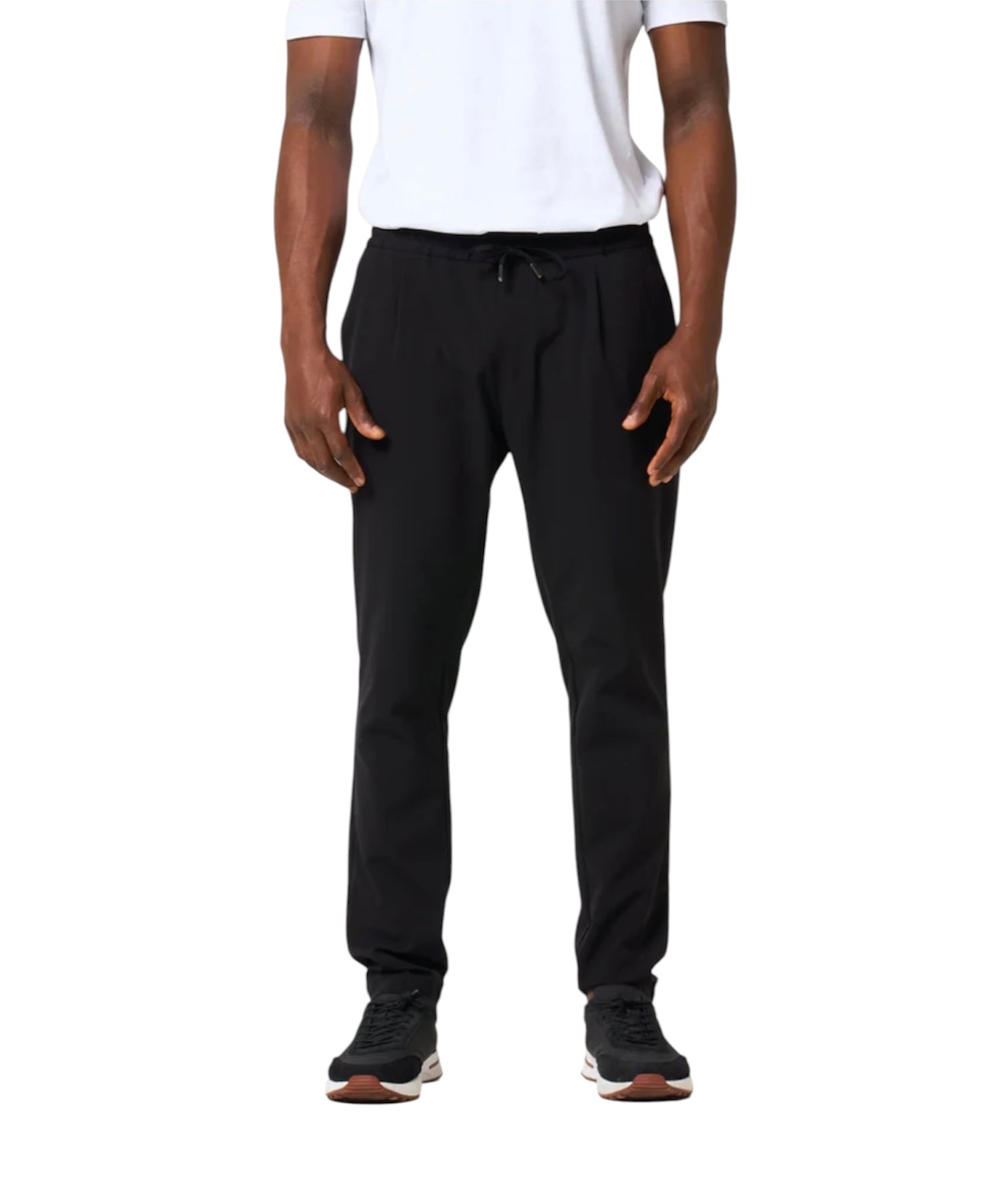 Loiano Slim Fit Tech Trousers Black