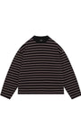 SUMMIT HEAVYWEIGHT LONG SLEEVE T SHIRT BLACK STRIPE