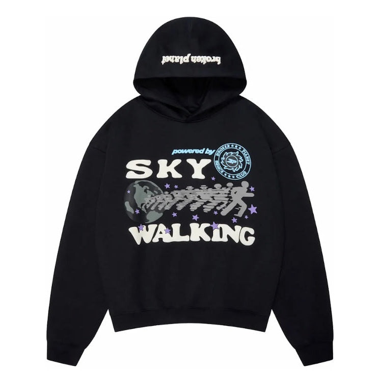 Broken Planet Sky Walking Hoodie ‘Midnight Black’