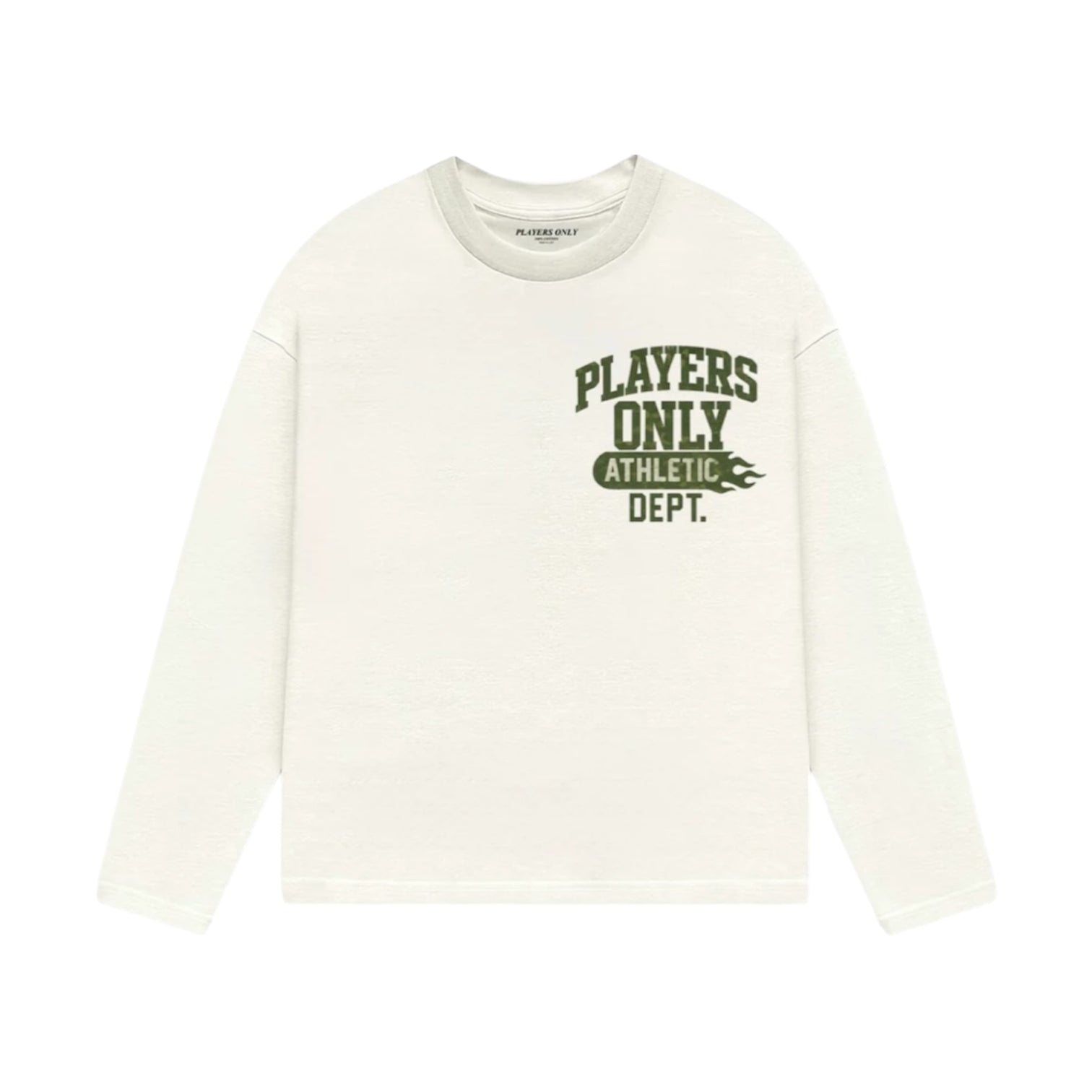PLAYERS ONLY ECRU CAMO PRINT ATHLETIC DEPT LONG SLEEVE