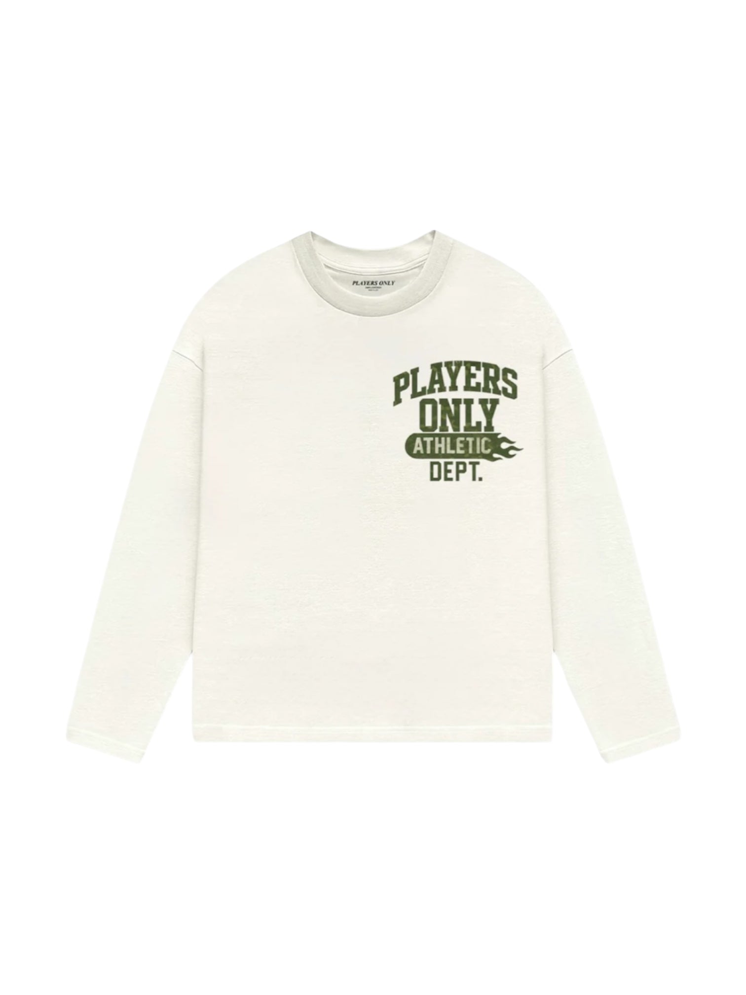 PLAYERS ONLY ECRU CAMO PRINT ATHLETIC DEPT LONG SLEEVE