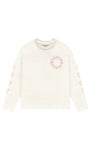 PLAYERS ONLY ECRU PINK EMBROIDERED LONG SLEEVE