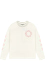 PLAYERS ONLY ECRU PINK EMBROIDERED LONG SLEEVE