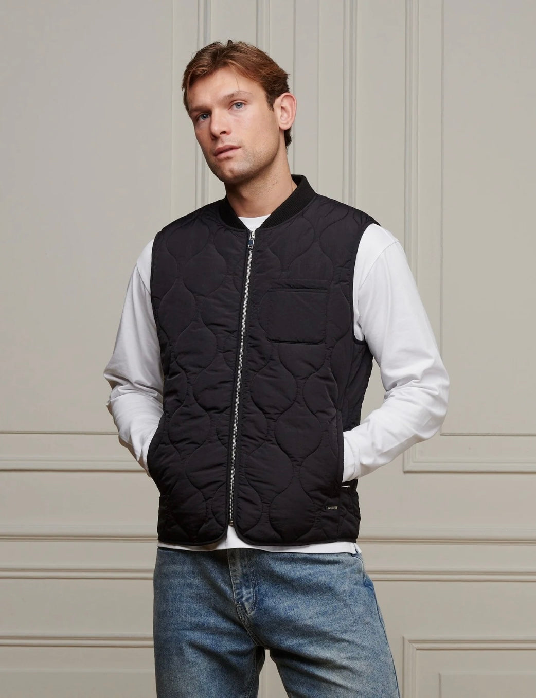BELIER BLACK ONION QUILT GILET