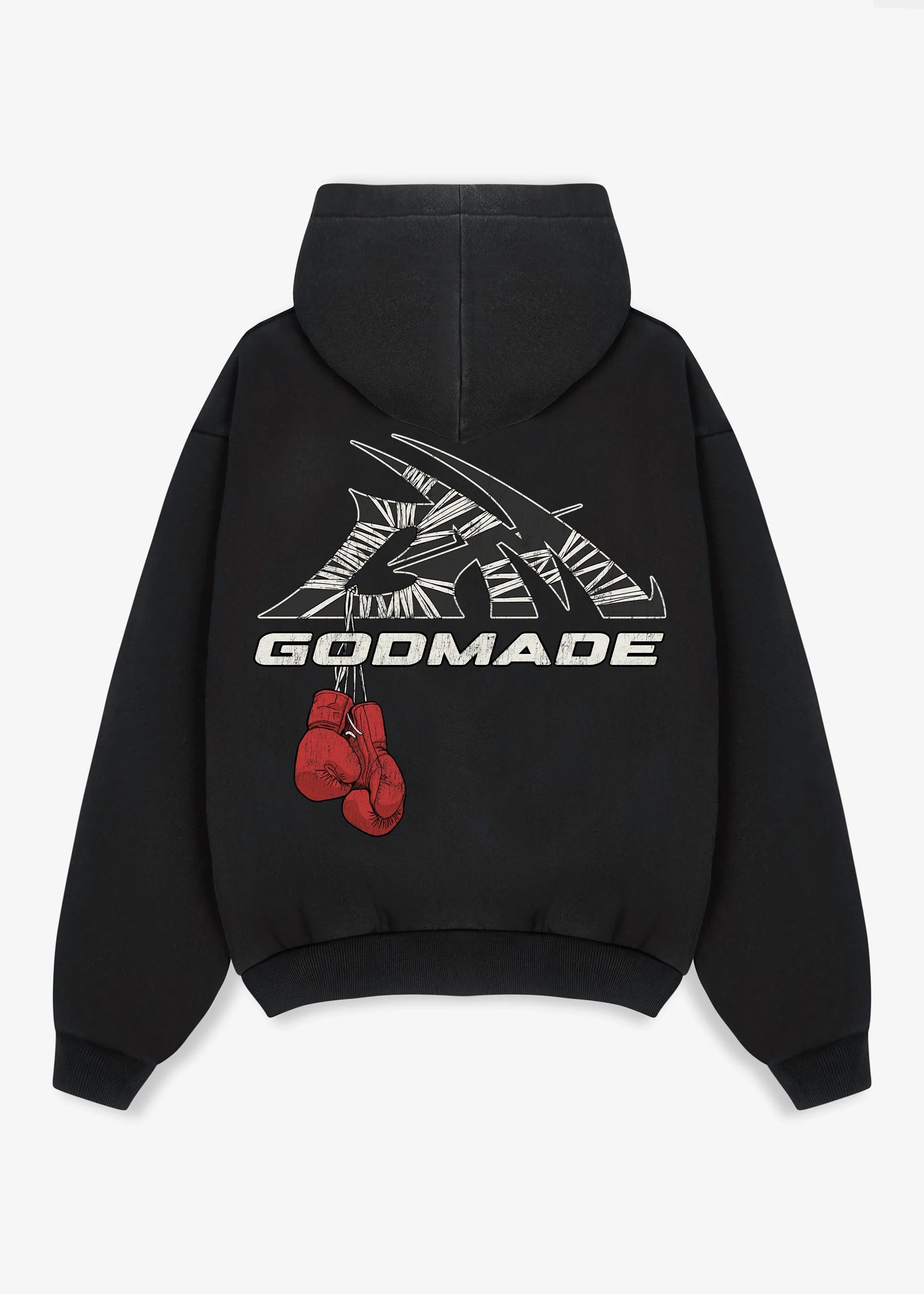 Godmade Wrapped Logo Hoodie Washed Black