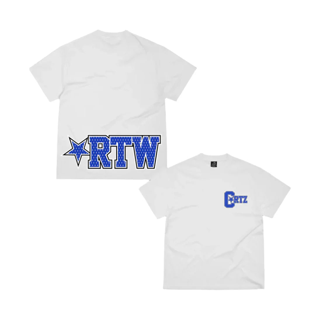 Corteiz Star Mesh Tee ‘White/Blue’