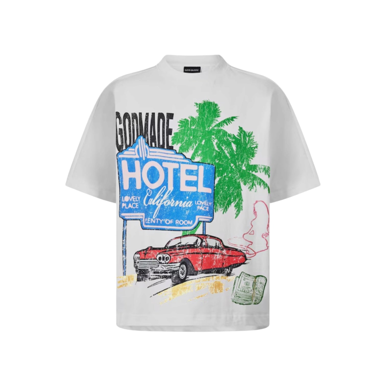 GODMADE HOTEL CALIFORNIA OFF WHITE TEE