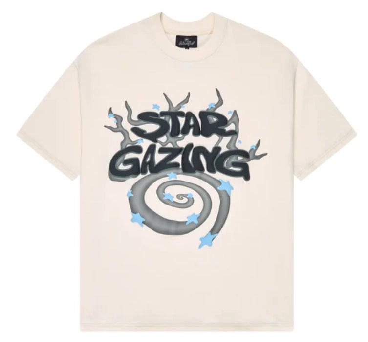 Broken Planet Star Gazing T-Shirt Vanilla White