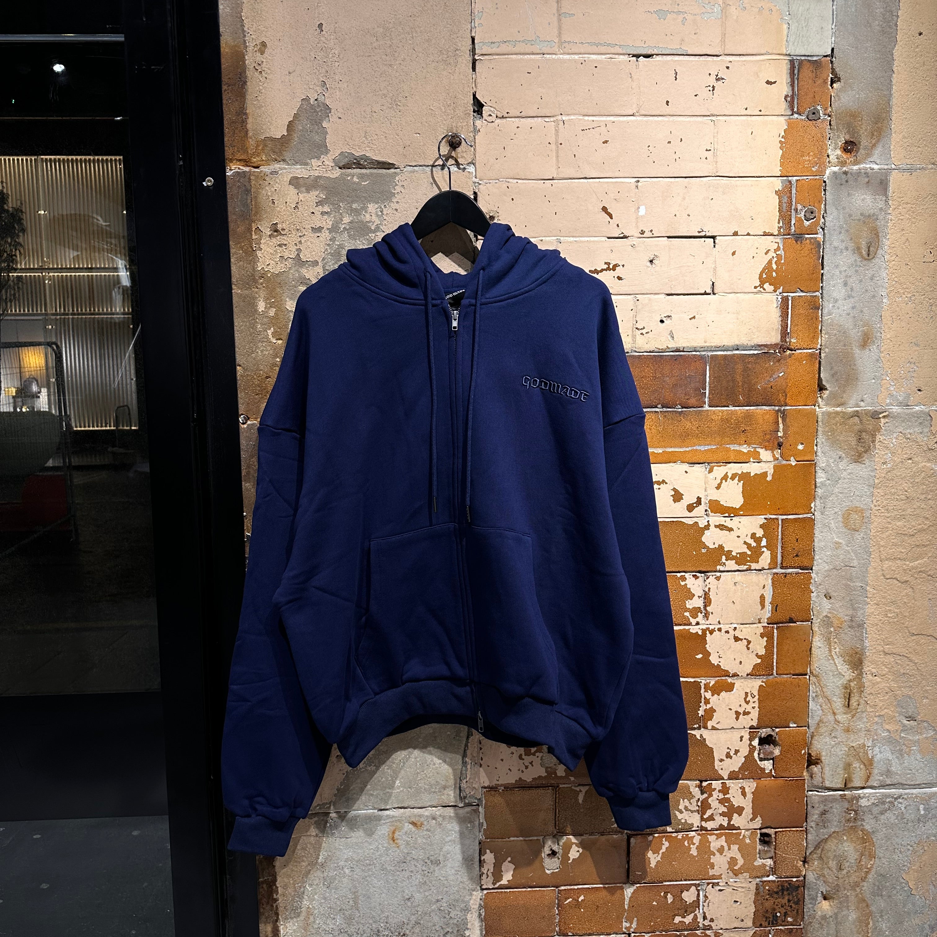 GODMADE SIGNATURE ZIP HOODIE - DARK BLUE