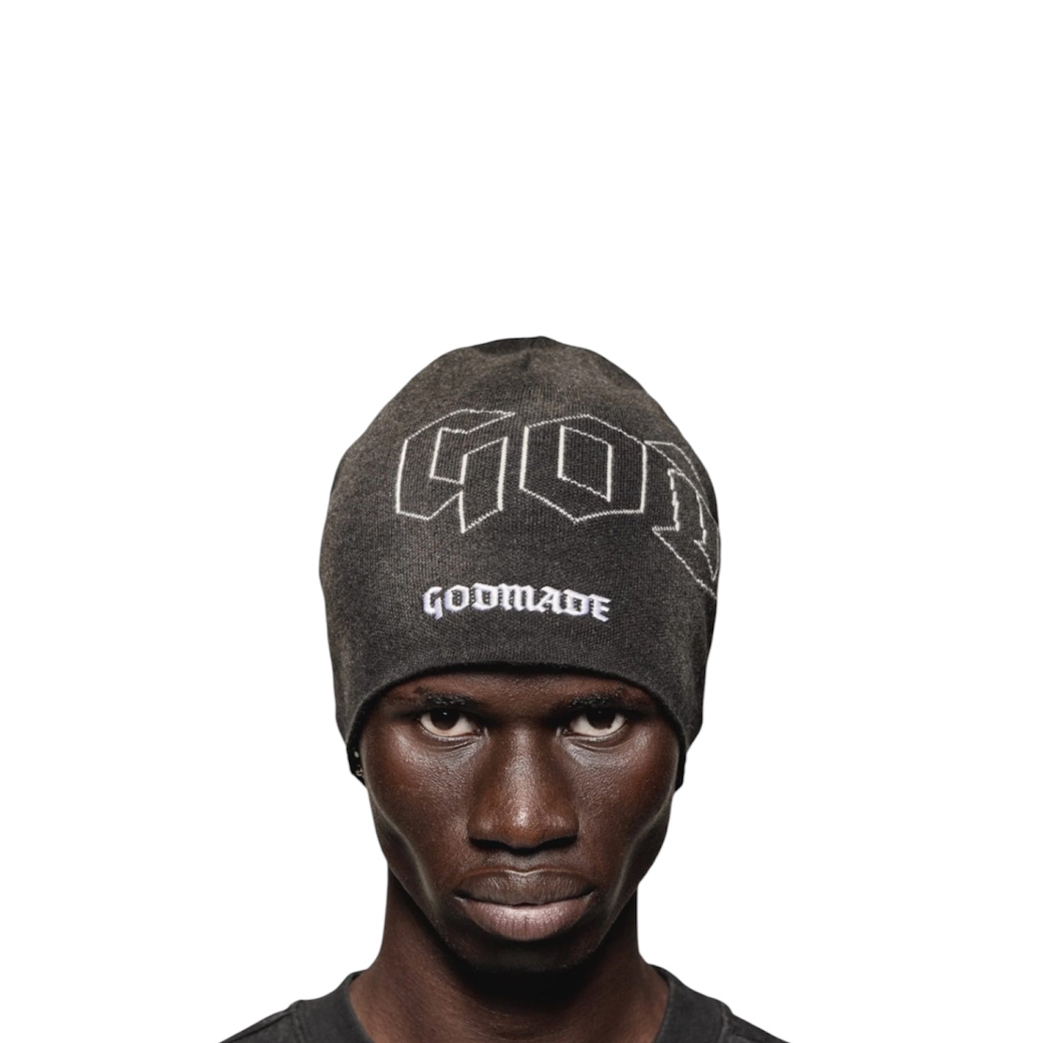 GODMADE BURNOUT - WASHED BLACK BEANIE