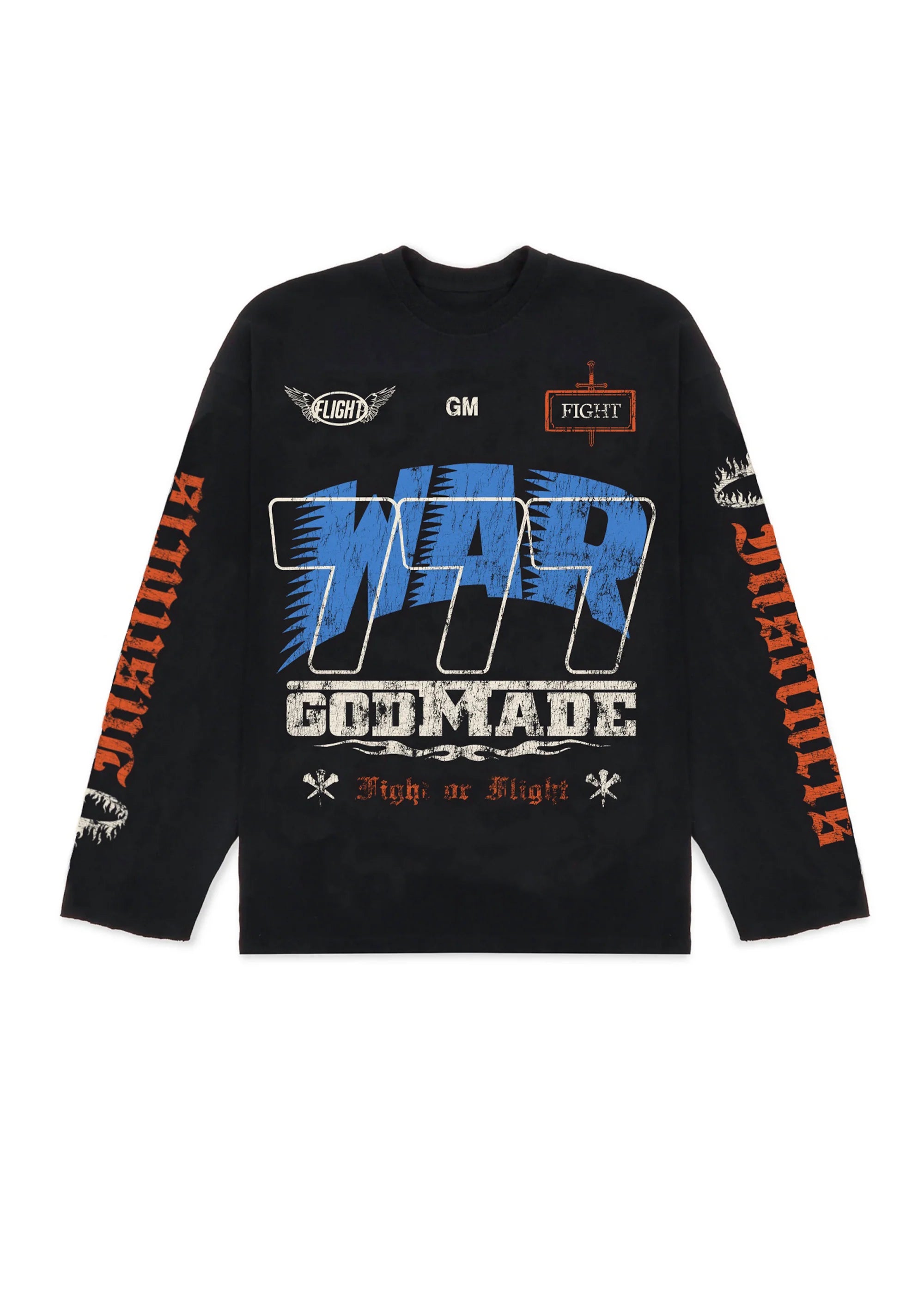 Godmade War Logo Longsleeve Black