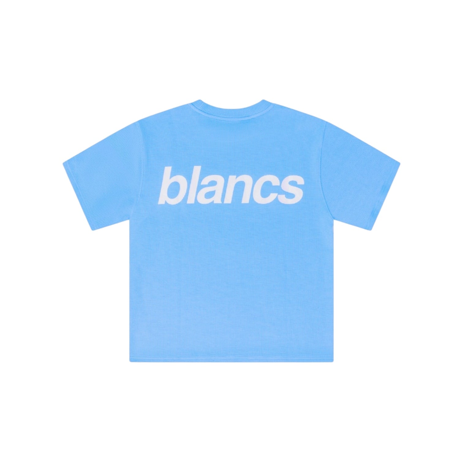 BLANCS WAFFLE KNIT SHORT SLEEVE BABY BLUE