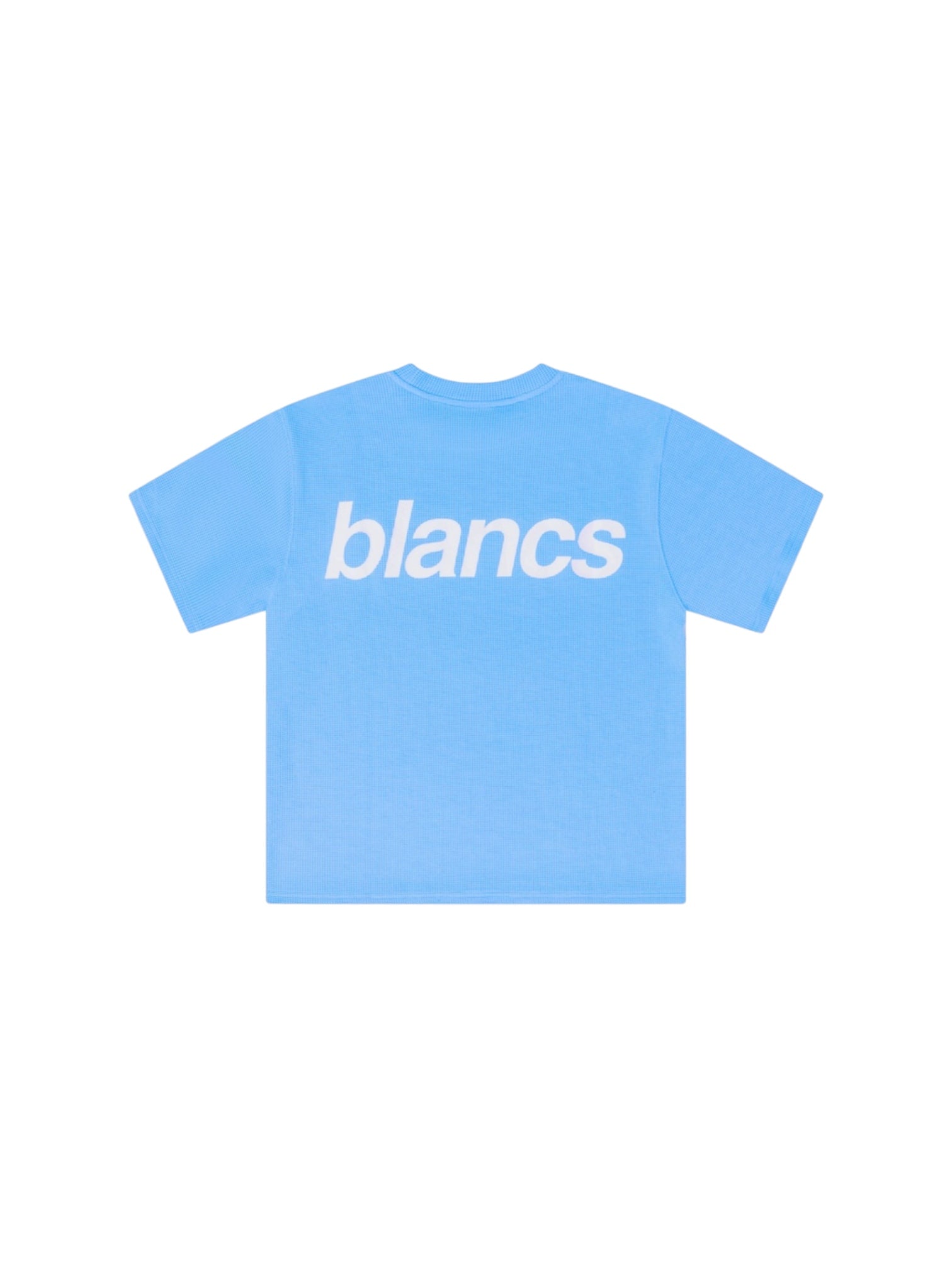 Blancs Waffle Knit Short Sleeve Baby Blue