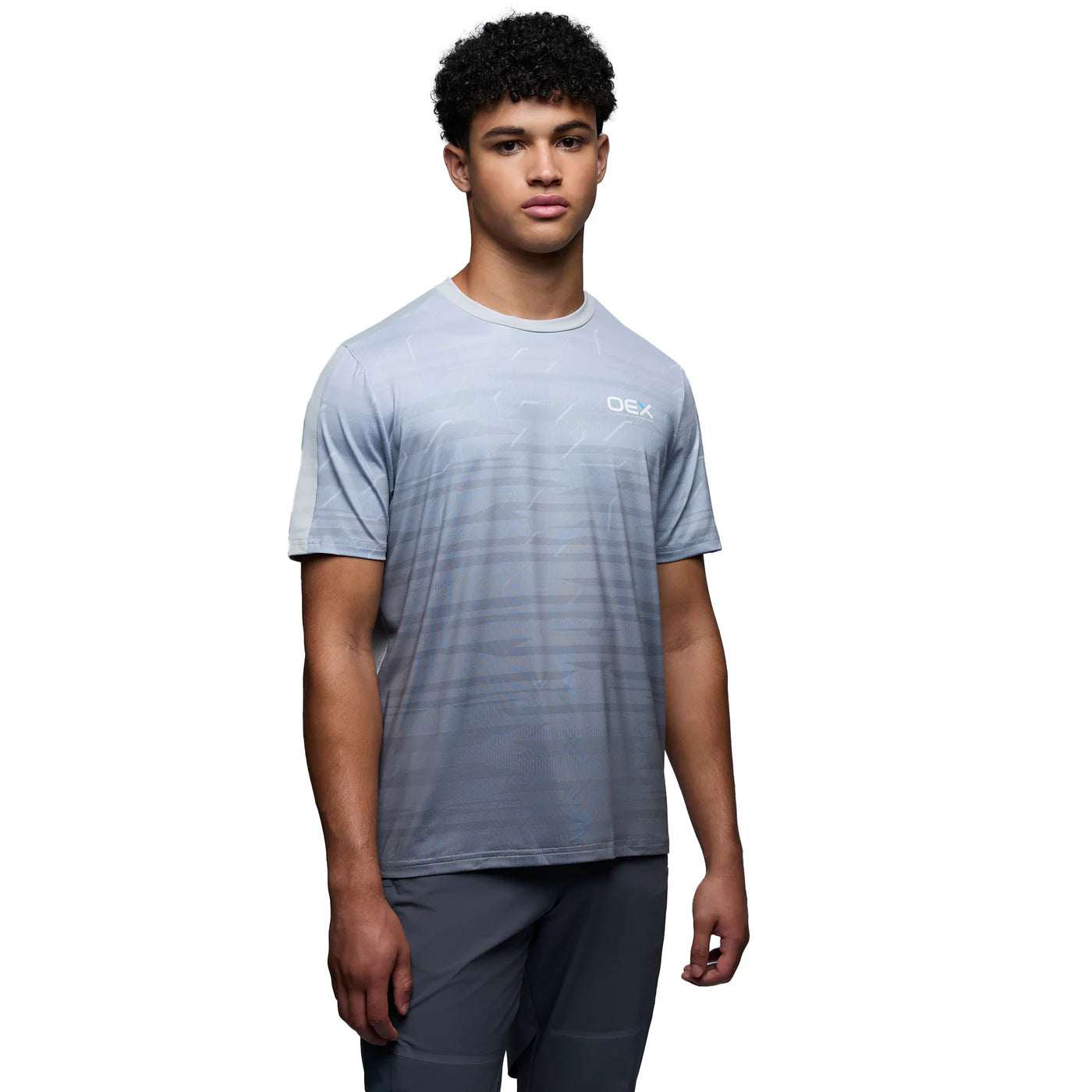 OEX HELMER T SHIRT LIGHT GREY