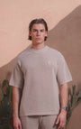 BELIER LEON CROCHET T SHIRT TAUPE