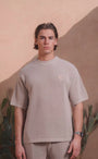 Belier Leon Crochet T Shirt Taupe