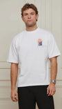 Belier White Miami Sunset T Shirt