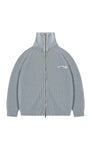 PLAYERS ONLY GREY EMBROIDERED KNIT ZIP JACKET