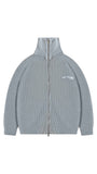 PLAYERS ONLY GREY EMBROIDERED KNIT ZIP JACKET