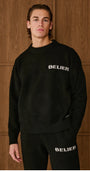 Belier Intarsia Knit Sweatshirt Black