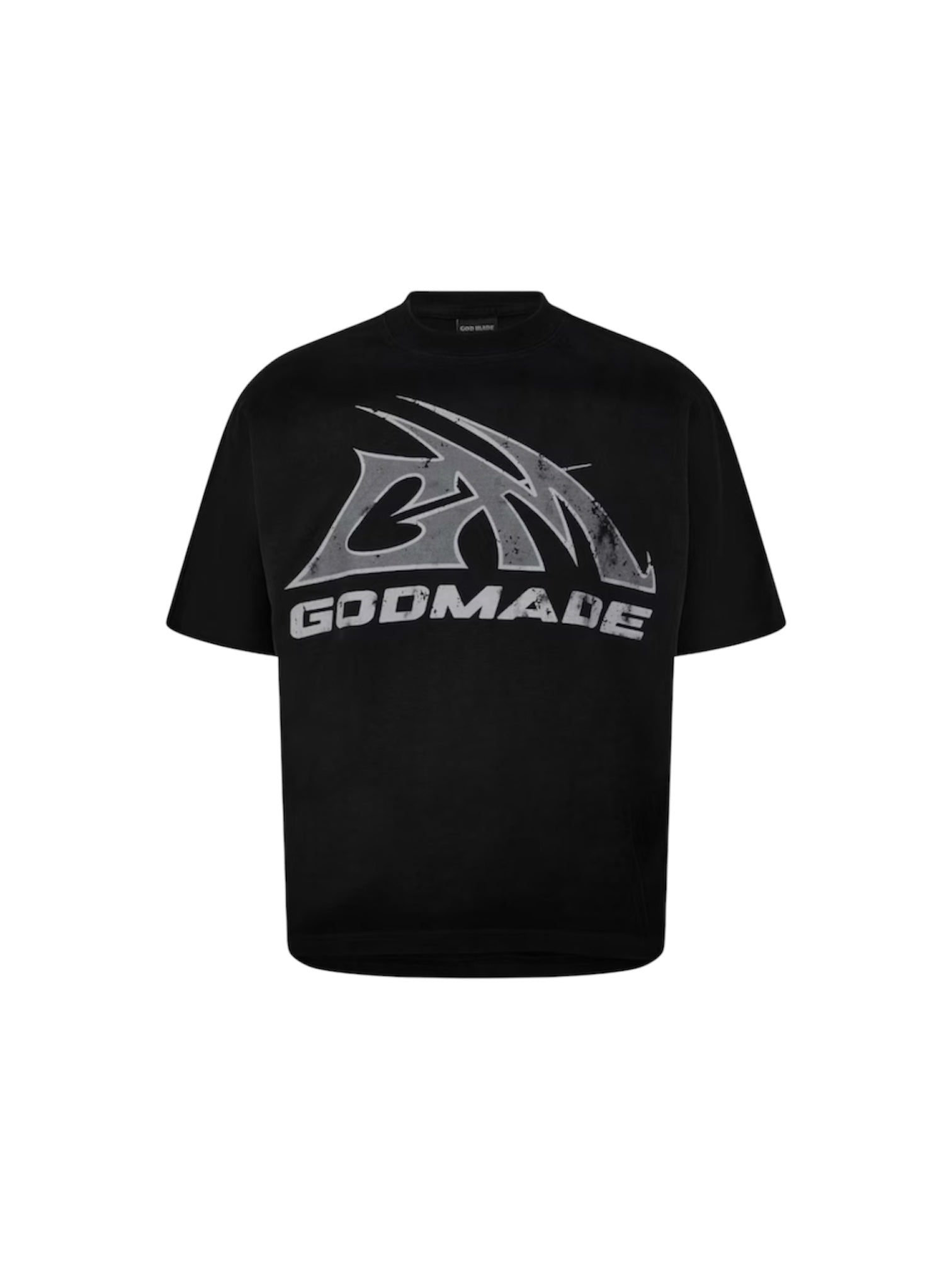 Godmade Logo Washed Black Tee