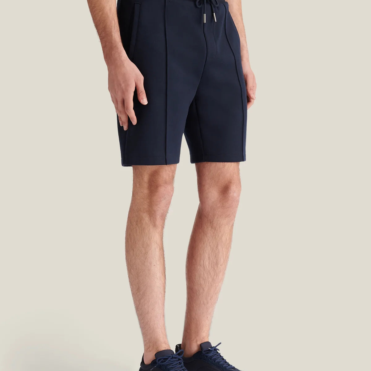 PECKHAM RYE RIVA JERSEY INTERLOCK SHORT IN DARK SAPPHIRE NAVY