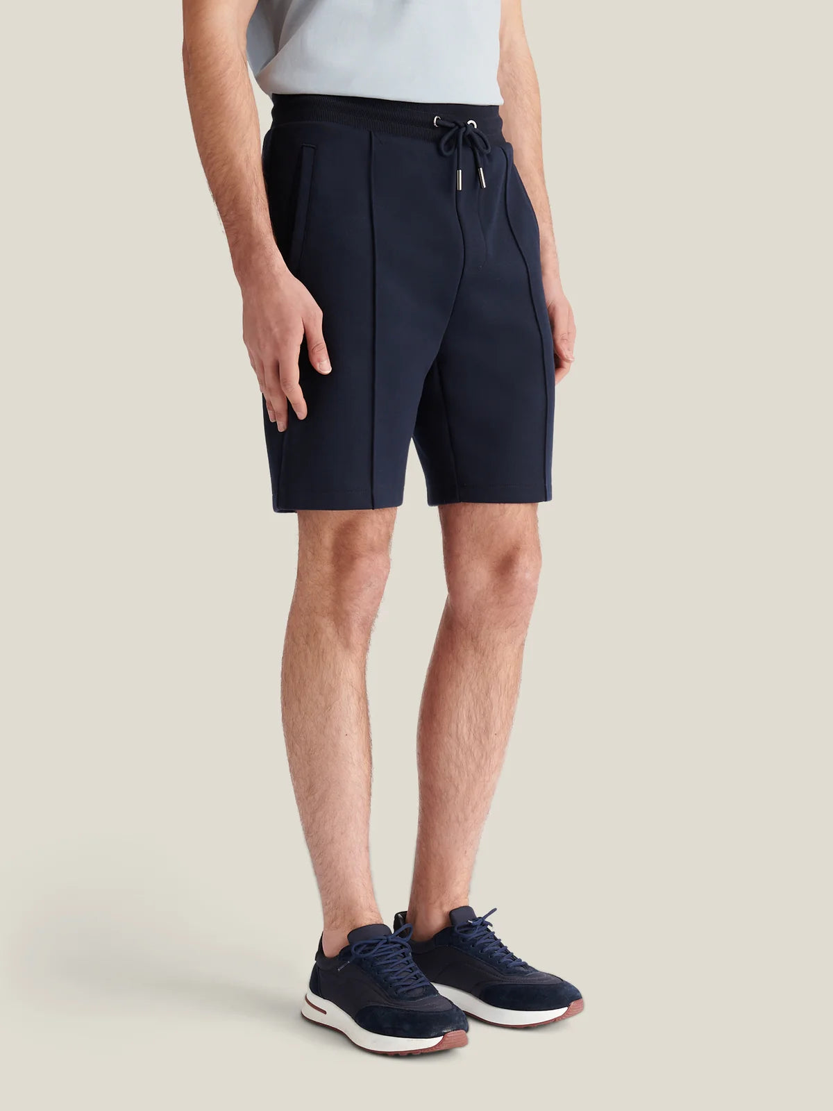 PECKHAM RYE RIVA JERSEY INTERLOCK SHORT IN DARK SAPPHIRE NAVY