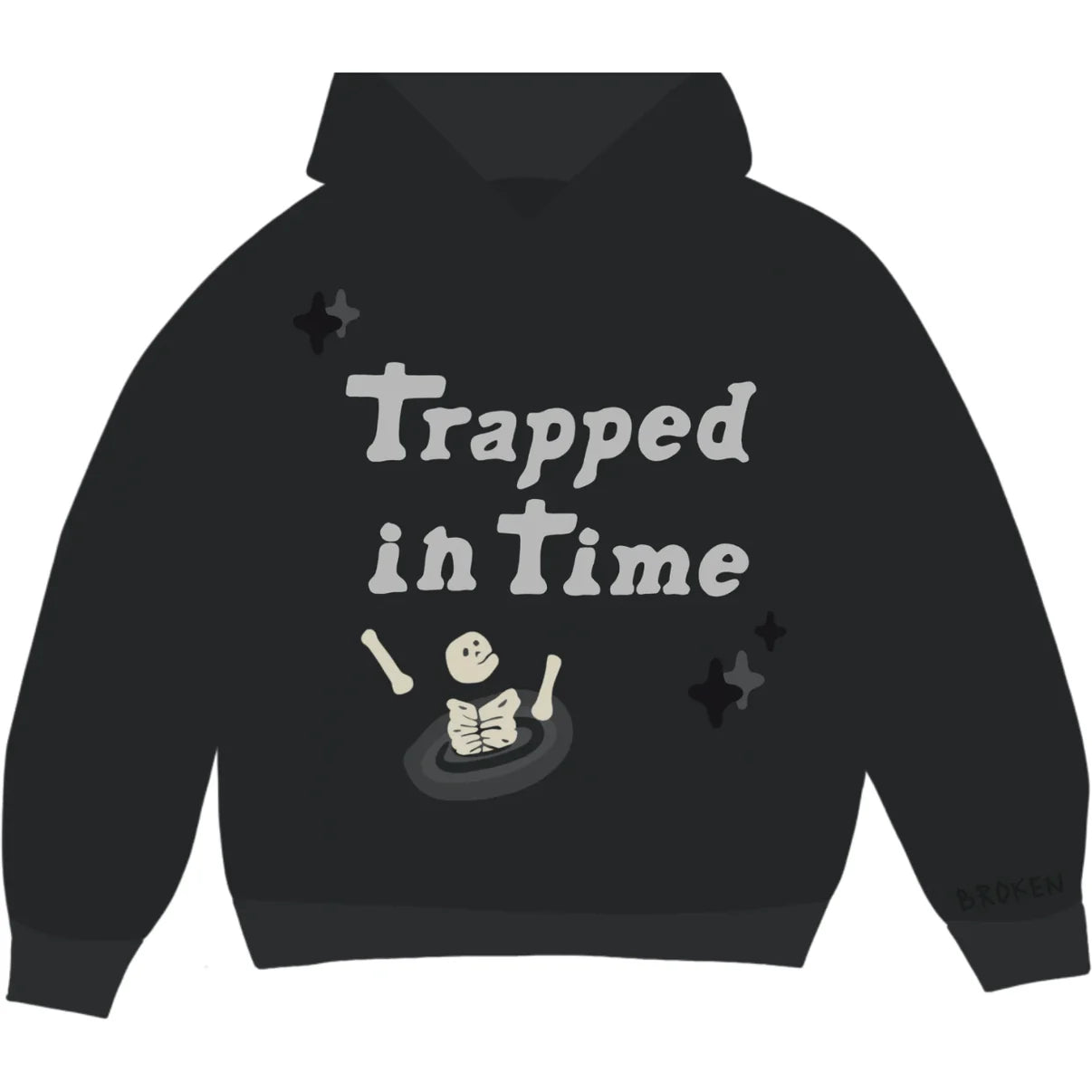 Broken Planet Trapped In Time Hoodie ‘Soot Black’