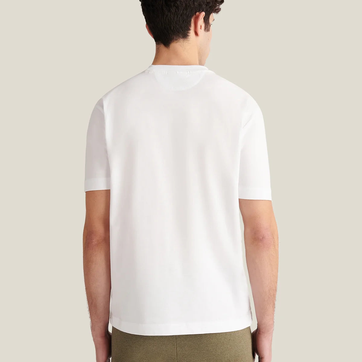 PECKHAM RYE Devonshire Mercerised Cotton T-Shirt in White
