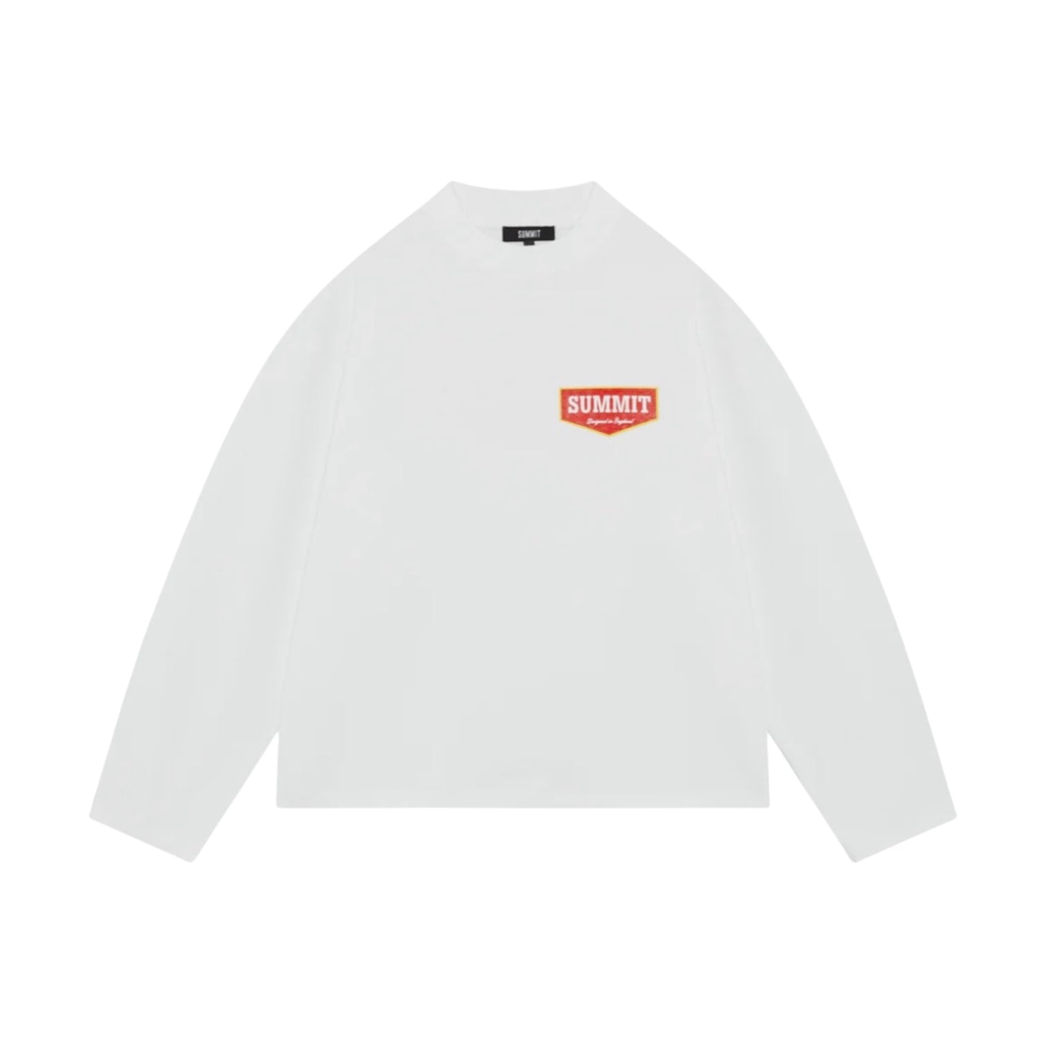 SUMMIT PATCH LOGO LONG SLEEVE T SHIRT WHITE