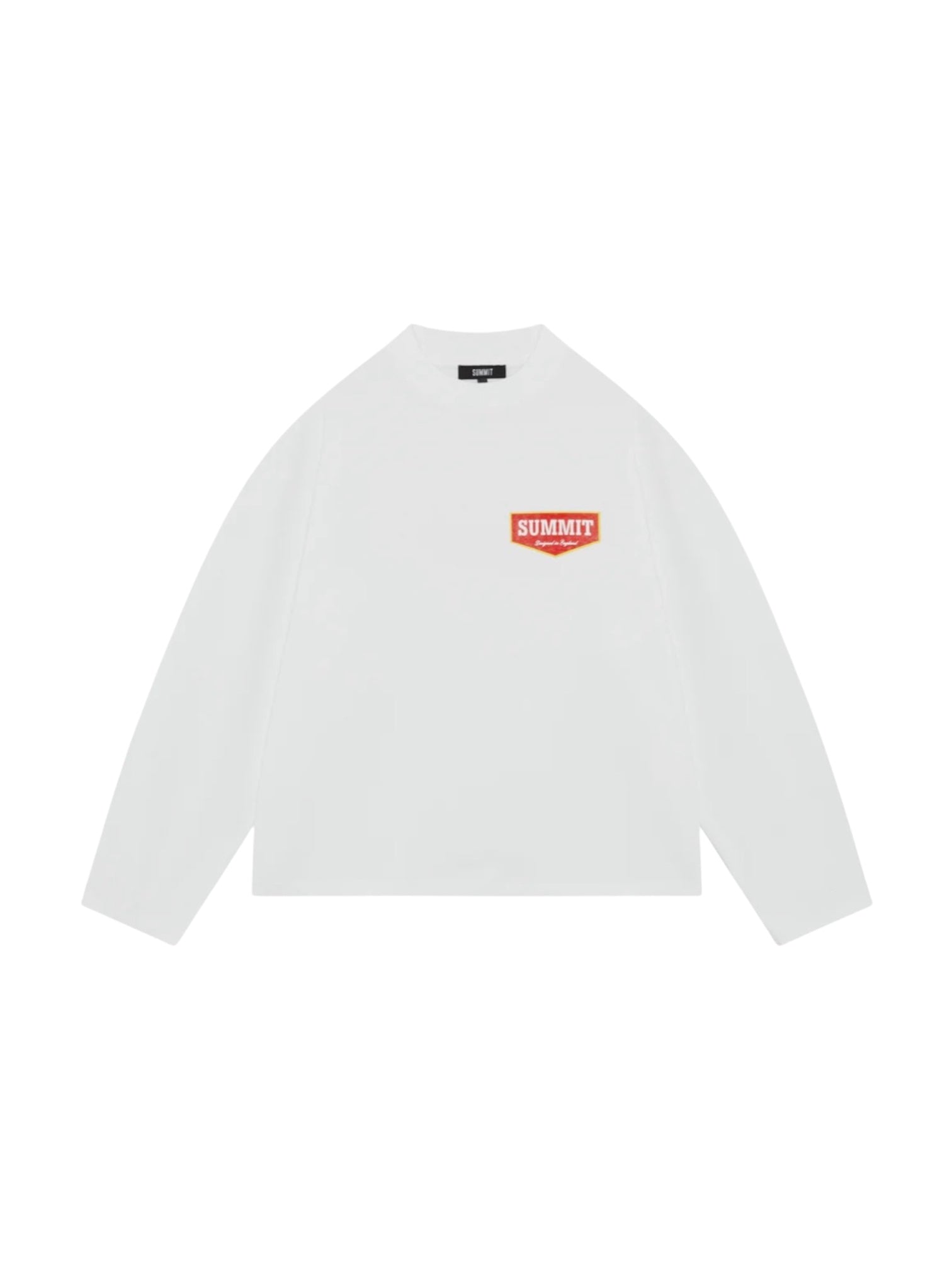 SUMMIT PATCH LOGO LONG SLEEVE T SHIRT WHITE