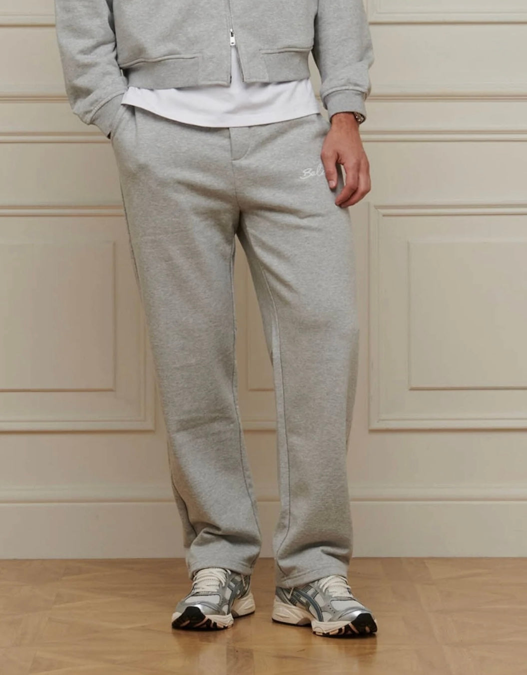 Belier Grey Marl Logo Joggers