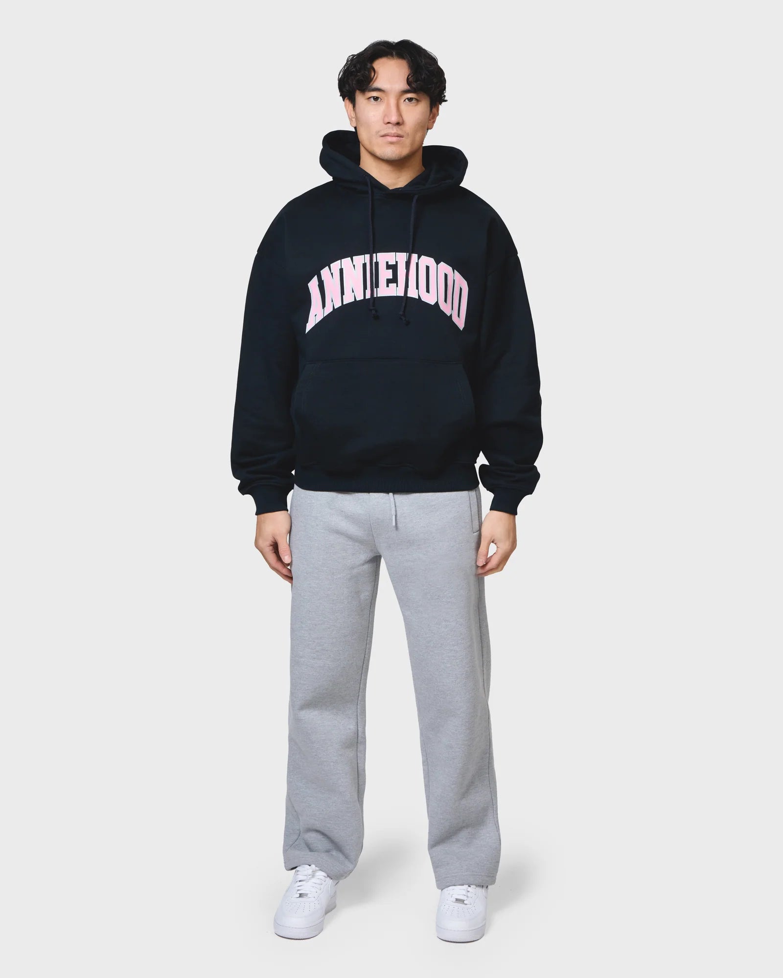 Annie Hood College Arch Hoody Navy/pink