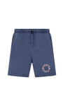 PLAYERS ONLY WASHED NAVY EMBROIDERED SHORTS