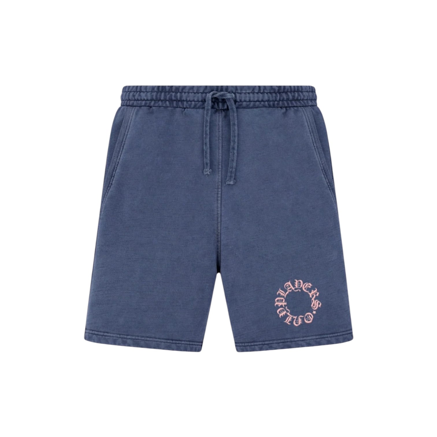 PLAYERS ONLY WASHED NAVY EMBROIDERED SHORTS