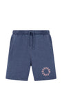 PLAYERS ONLY WASHED NAVY EMBROIDERED SHORTS