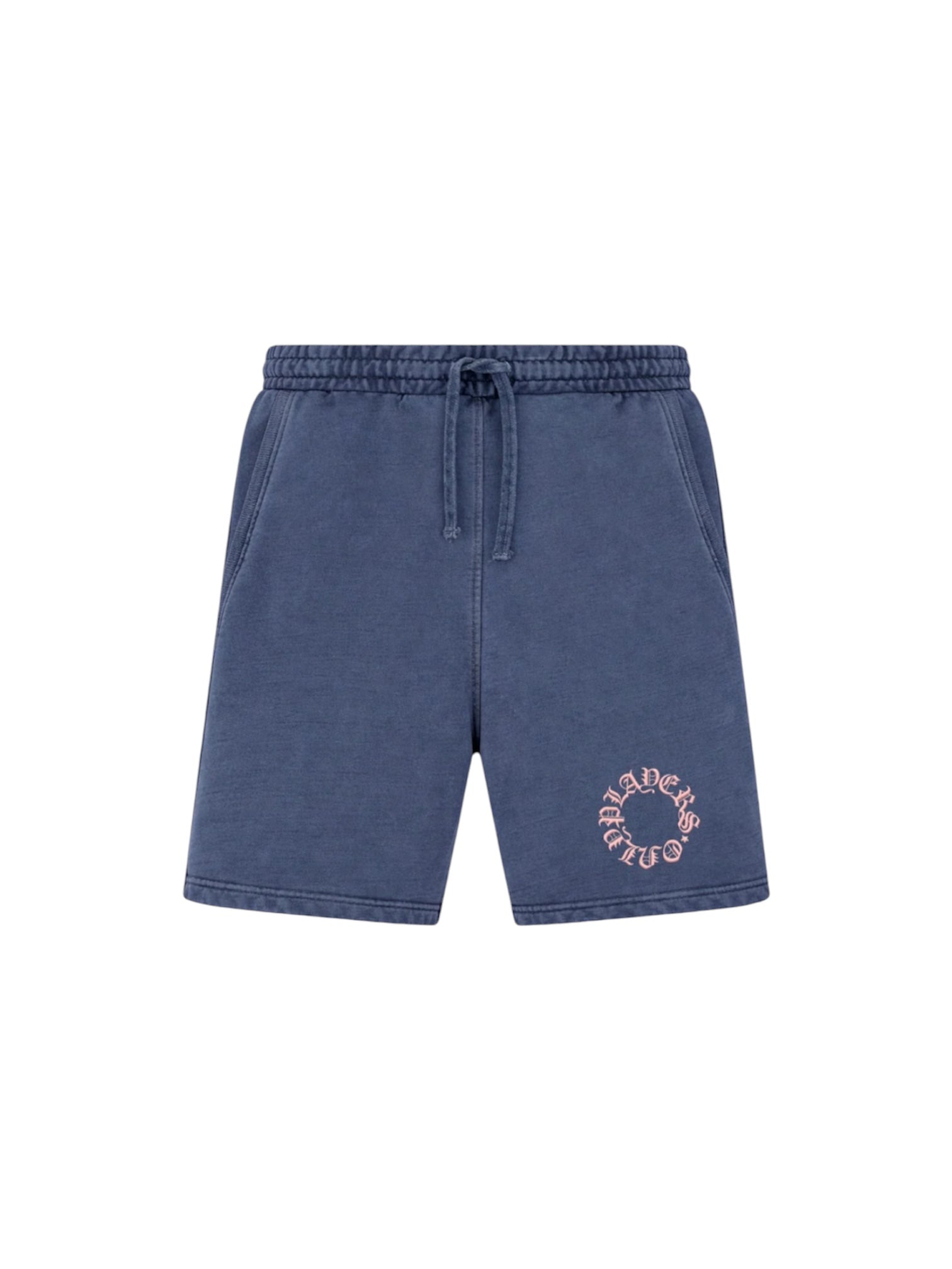 PLAYERS ONLY WASHED NAVY EMBROIDERED SHORTS