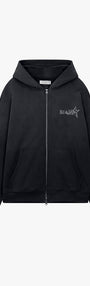 Siarr Star Zip Hoodie Black