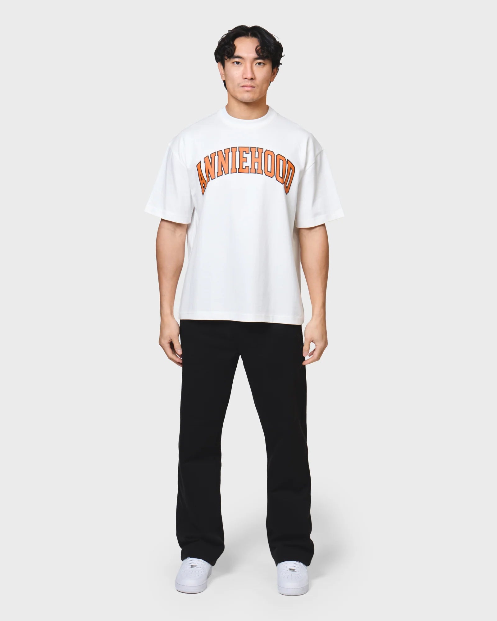 Annie Hood College Arch White T Shirt