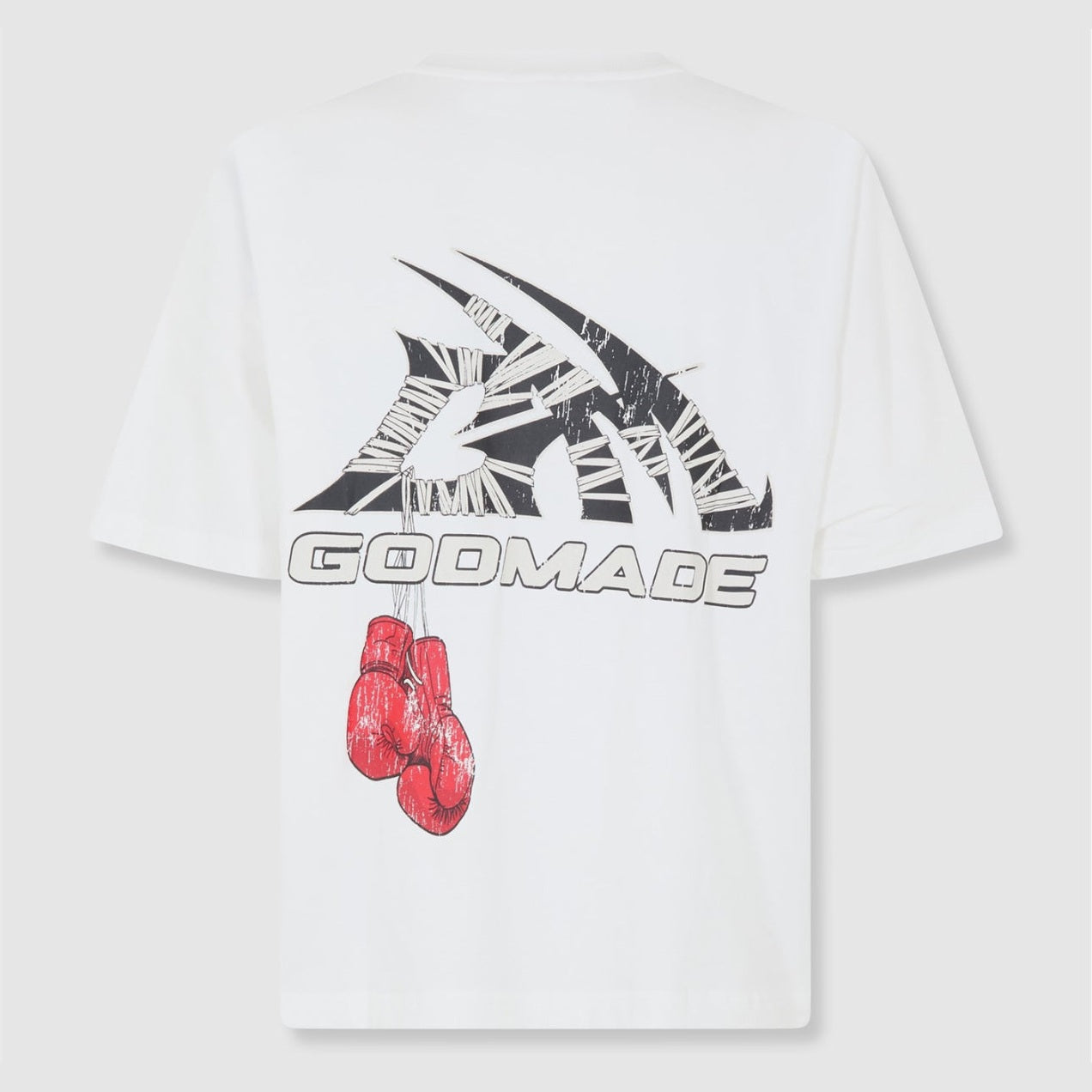 Godmade Wrapped Logo - Off White T-shirt, alternate view 2