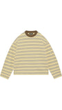 SUMMIT HEAVYWEIGHT LONG SLEEVE T SHIRT YELLOW STRIPE