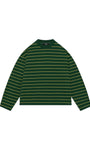 SUMMIT HEAVYWEIGHT LONG SLEEVE T SHIRT BOTTLE/YELLOW STRIPE