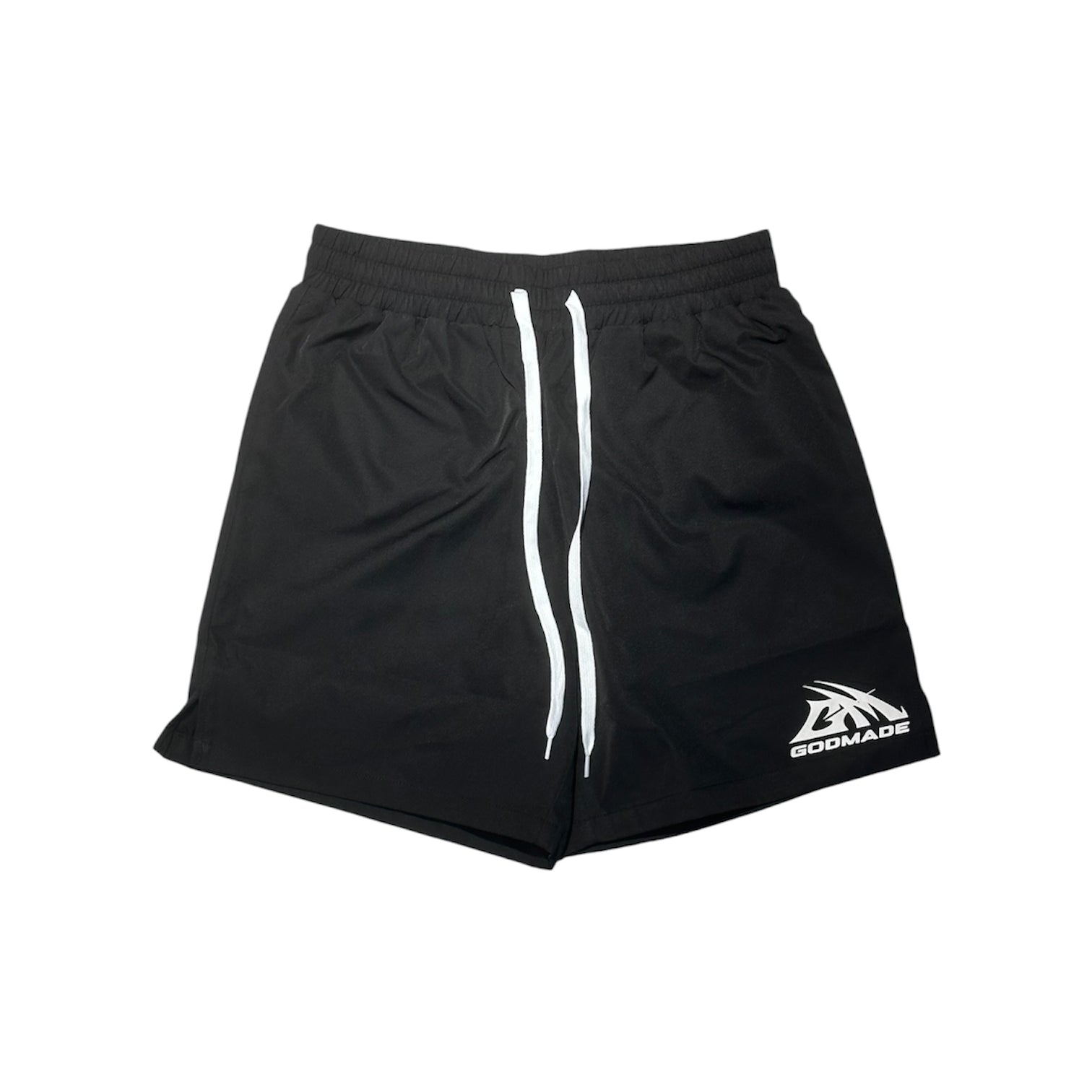 GODMADE LOGO BLACK SWIM SHORTS