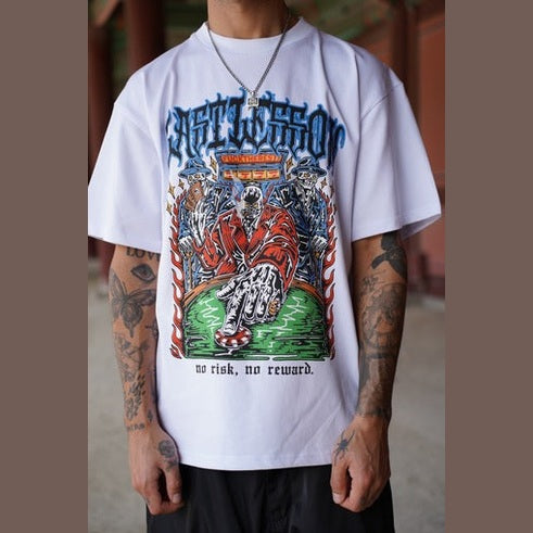 Last Lesson Poker T Shirt White