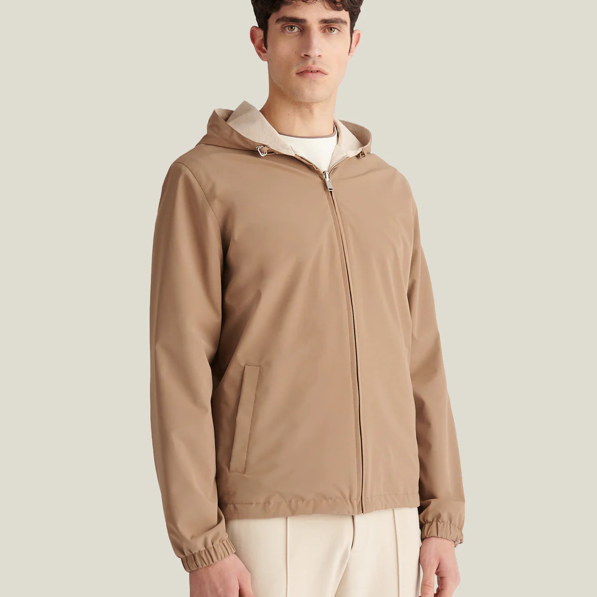 PECKHAM RYE Sloane Reversible Hooded Jacket in Caribou