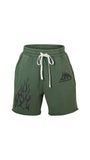 Godmade Logo Washed Green Shorts