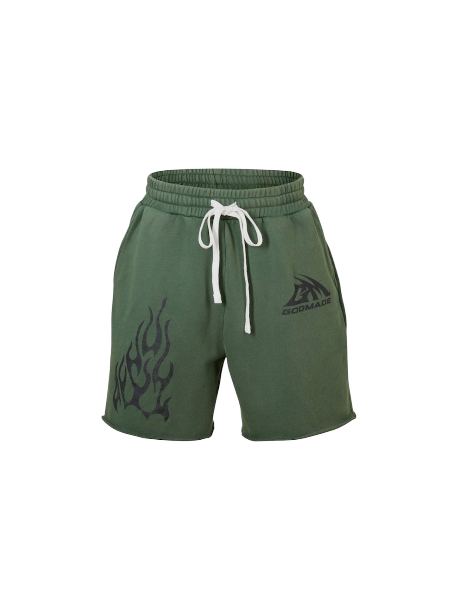 Godmade Logo Washed Green Shorts